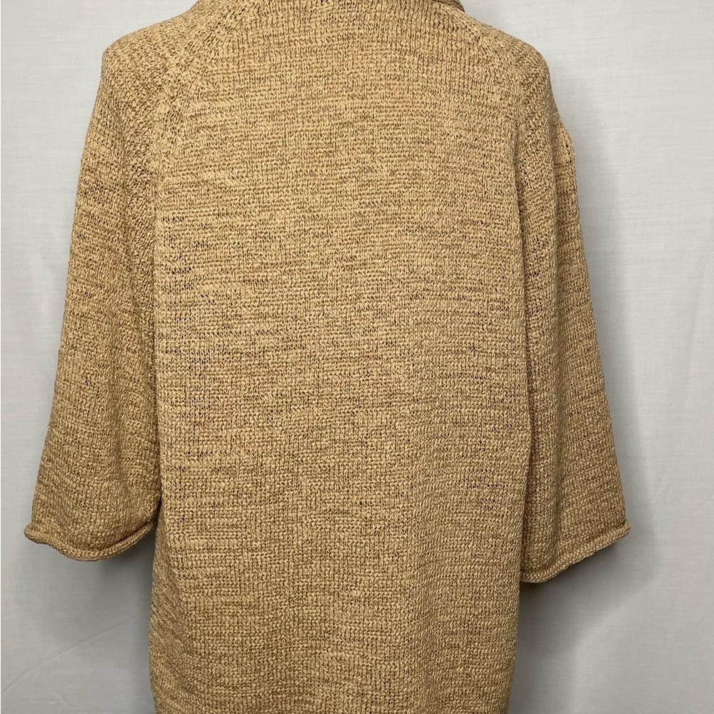BIRCH HILL Beige/ Tan 3/4 Length Sleeve Sweater Size Large - Picture 5 of 9